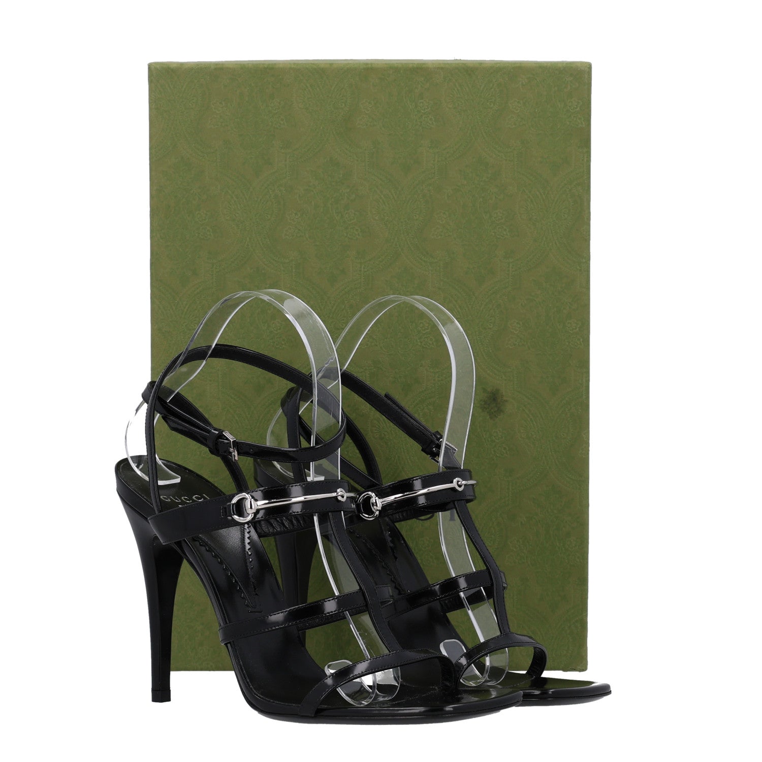 Gucci Nappa Regent Strappy Horsebit Sandals 39.5 Black 10 of 10
