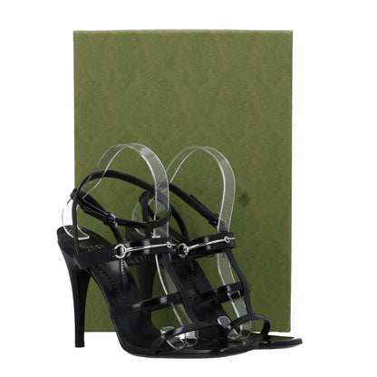 Gucci Nappa Regent Strappy Horsebit Sandals 39.5 Black 10 of 10