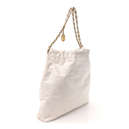 Chanel Shiny Calfskin Quilted Small Chanel 22 White 4 of 13