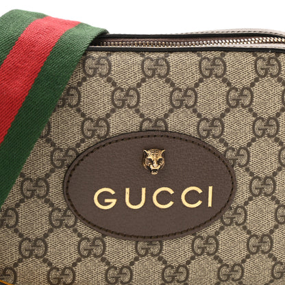 Gucci GG Supreme Monogram Web Neo Vintage Shoulder Bag Beige New Acero Crop 8 of 12