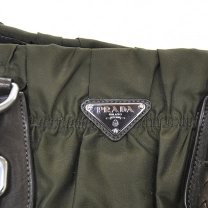 Prada Tessuto Nylon Dressy Gaufre Tote Military Green 6 of 9