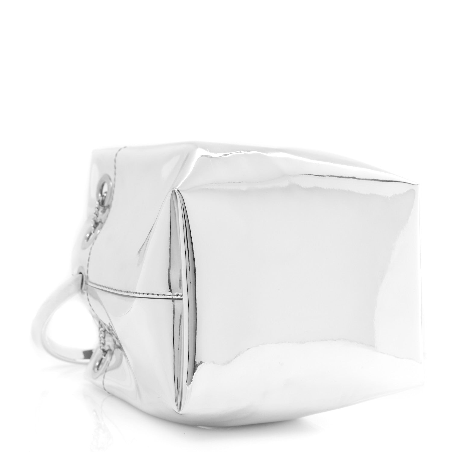 Jimmy Choo Metallic Patent Bon Bon Bag Silver 4 of 8
