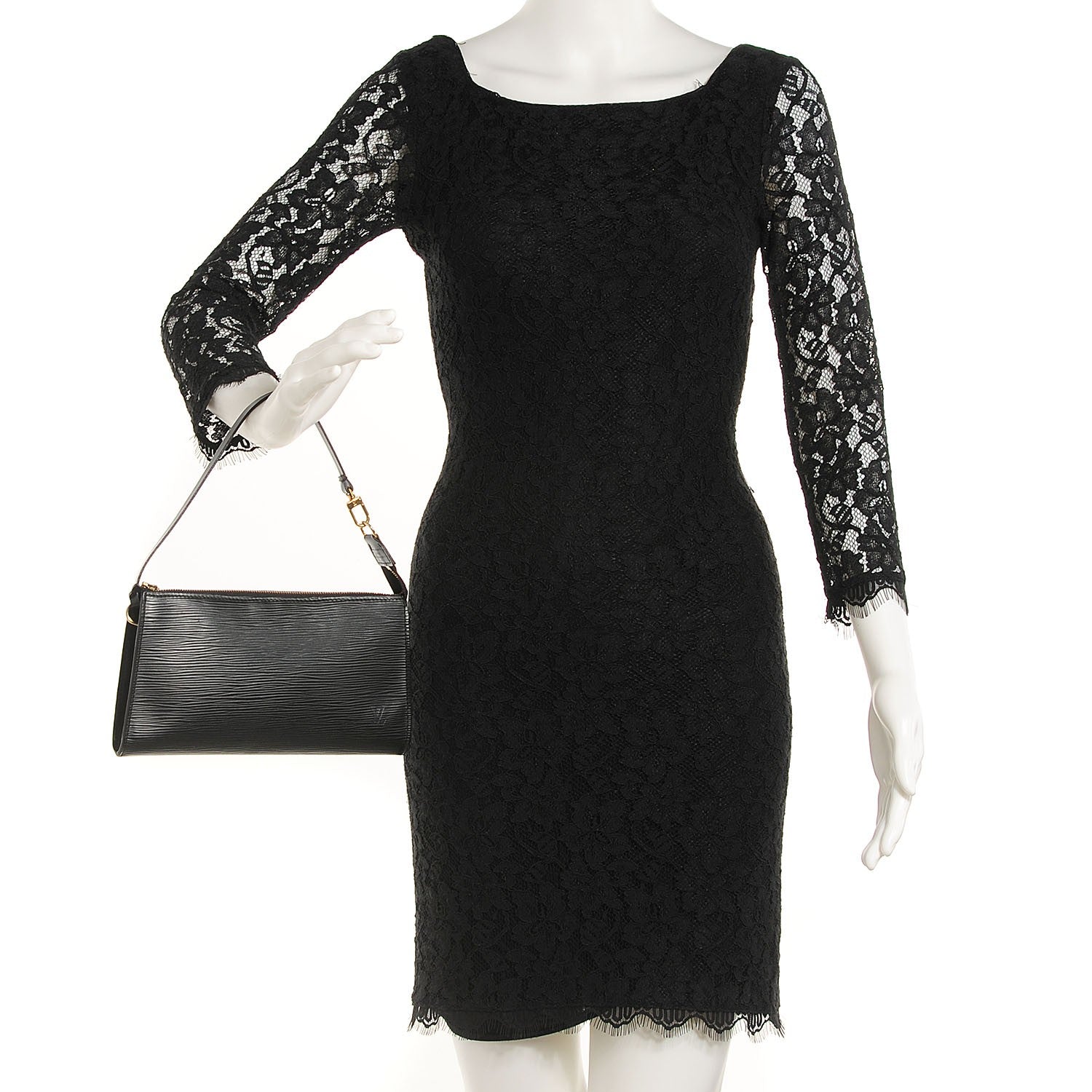 Louis Vuitton Epi Pochette Accessories 24 Black 2 of 7