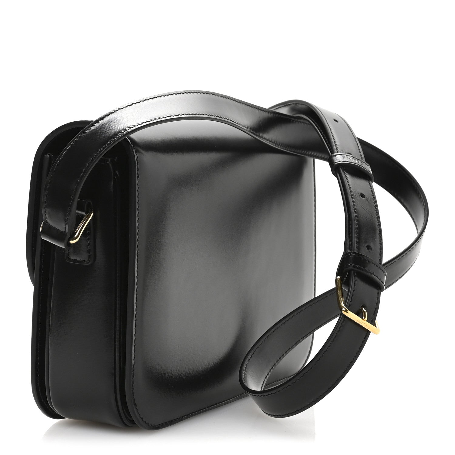 Celine Shiny Calfskin Medium Triomphe Black 3 of 13