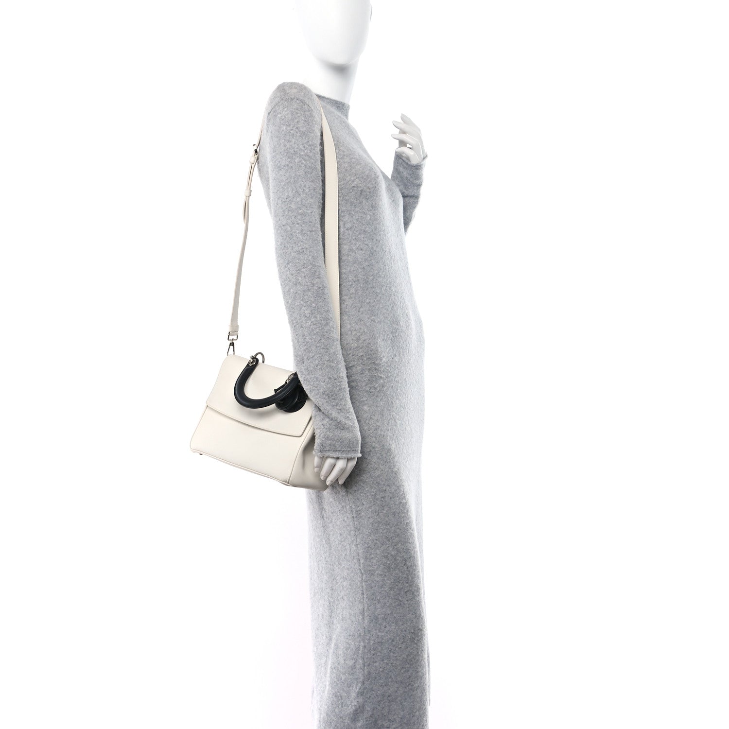 Christian Dior Smooth Calfskin Bi-Color Small Be Dior Flap White Black 2 of 11