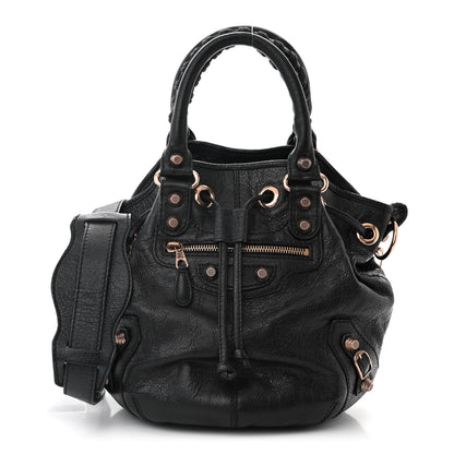 Balenciaga Agneau Giant 12 Rose Gold Hardware Mini Pompon Black 1 of 11