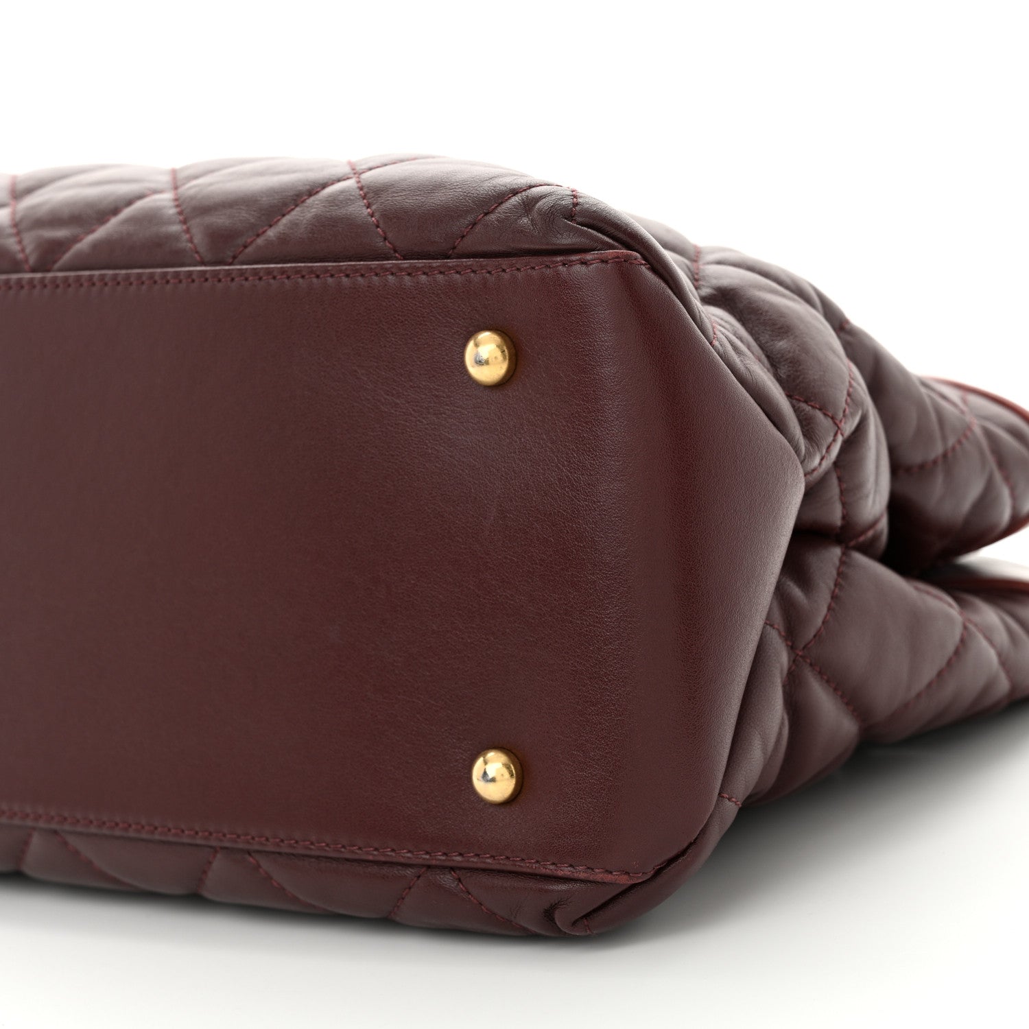 Chanel Calfskin Quilted Medium Soft Elegance Tote Burgundy 10 of 10