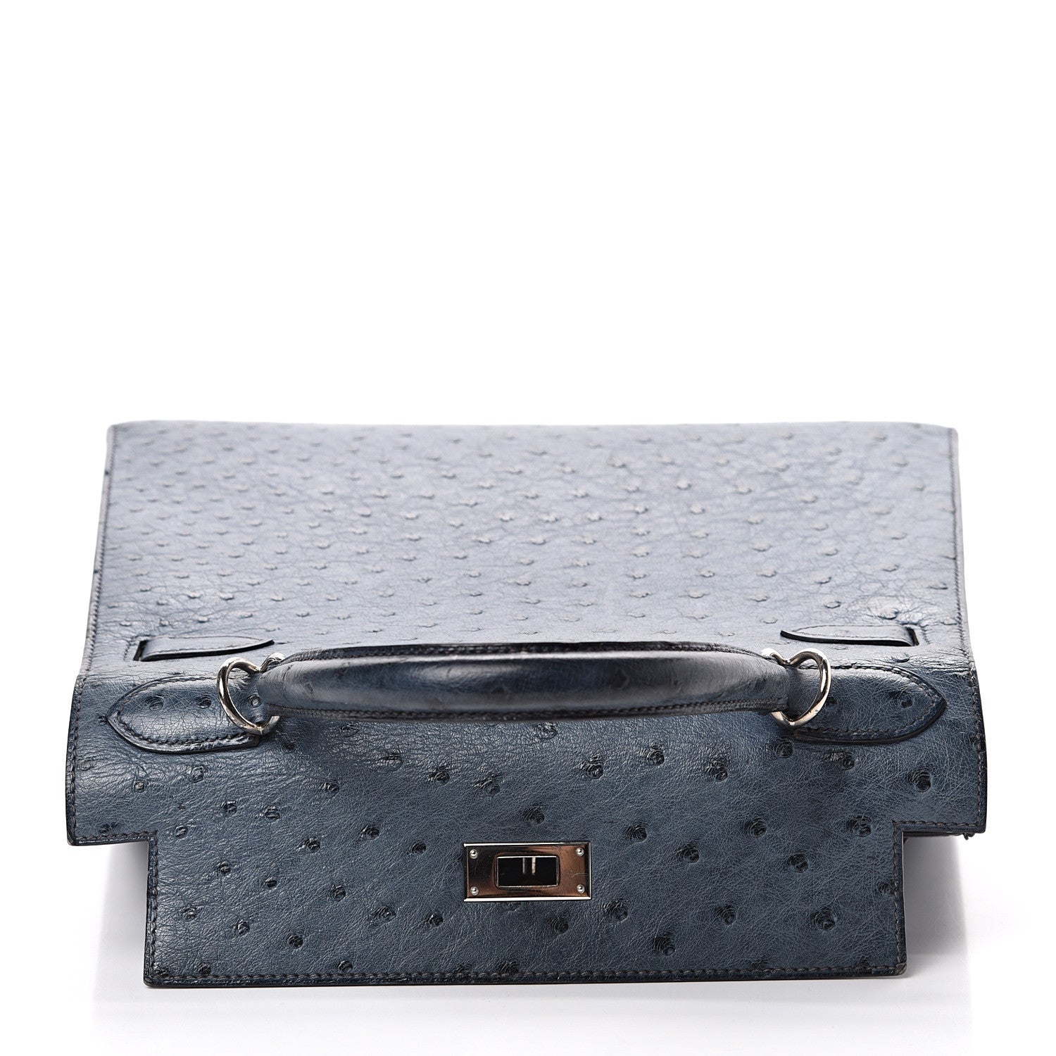 Hermes Ostrich Kelly Sellier 28 Bleu Roi 16 of 49
