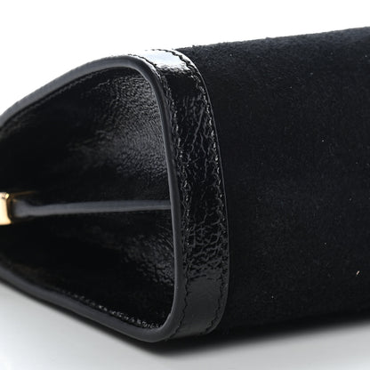Gucci Suede Patent GG Web Small Ophidia Chain Shoulder Bag Black 8 of 9