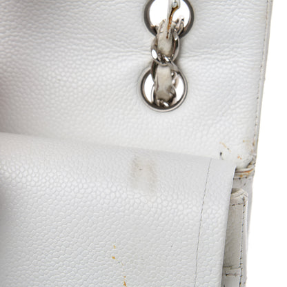 Chanel Caviar Quilted Medium Double Flap White 13 of 24