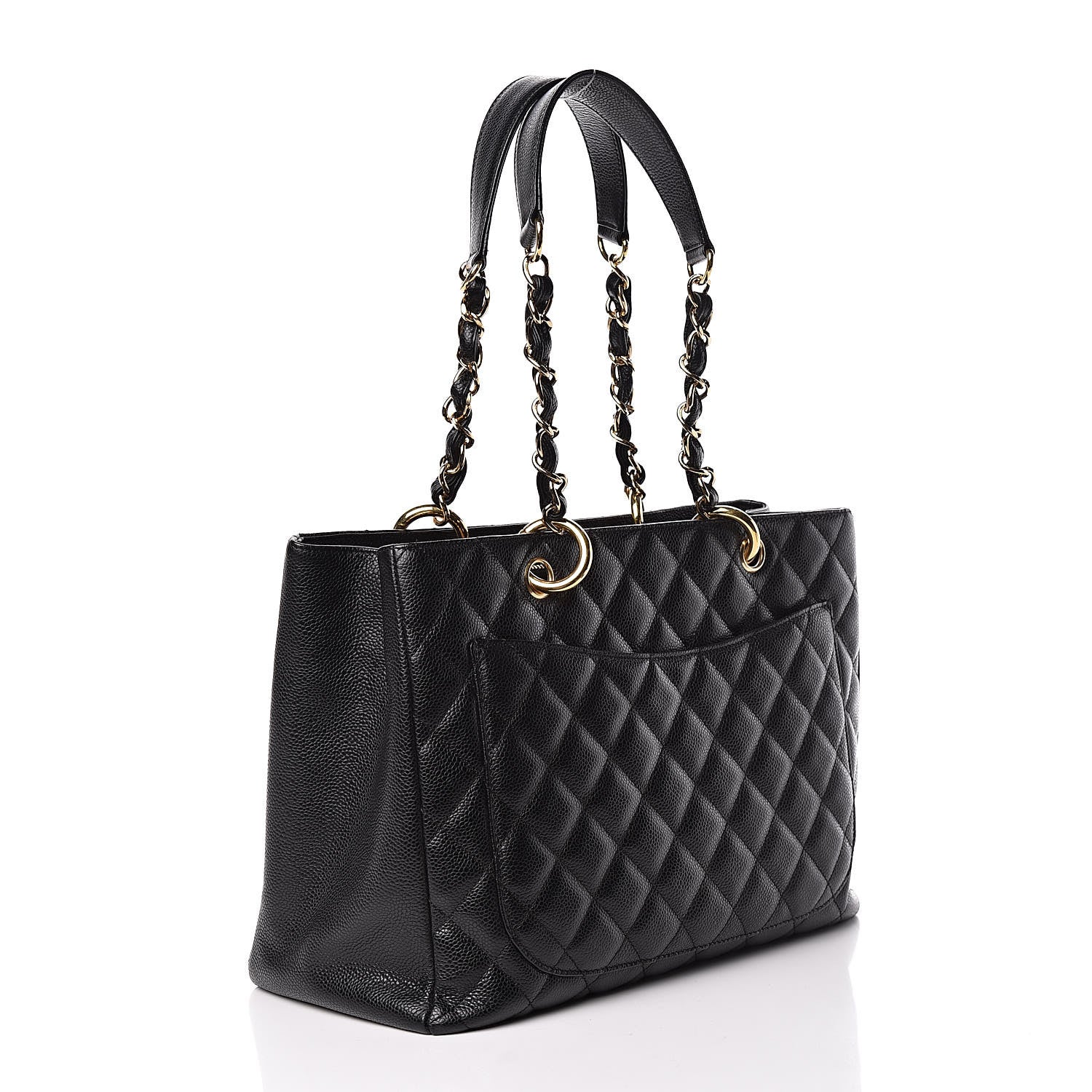 Chanel Caviar Quilted Grand Shopping Tote GST Black 3 of 10