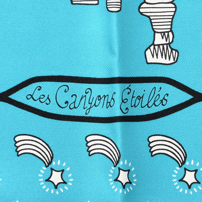 Hermes Silk Les Canyons Etoiles Bandana Scarf 55 2 of 8