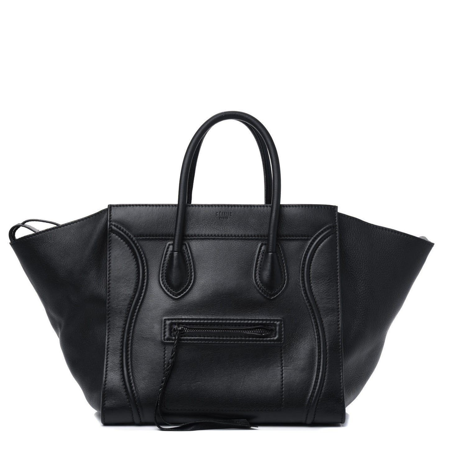 Supple Calfskin Medium Phantom Luggage Black