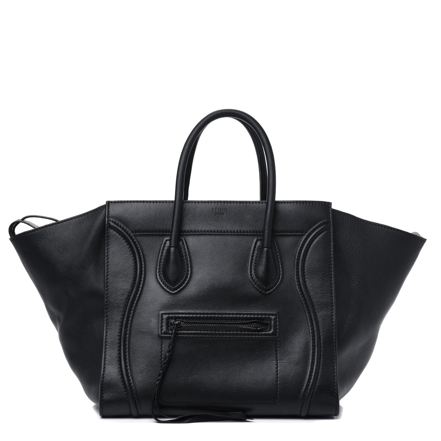 Celine Supple Calfskin Medium Phantom Luggage Black 1 of 22
