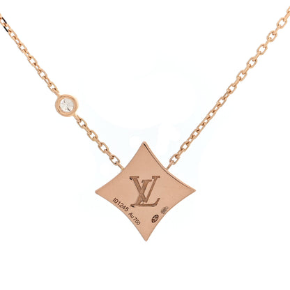 Louis Vuitton 18K Pink Gold Diamond Mother of Pearl Color Blossom BB Star Pendant Necklace 4 of 5