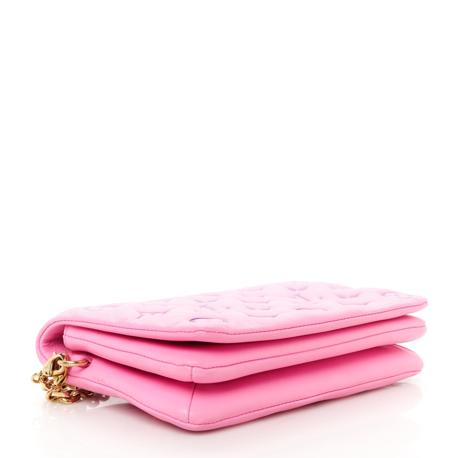 Louis Vuitton Lambskin Embossed Monogram Vuittamins Pochette Coussin Rose Violet 4 of 10