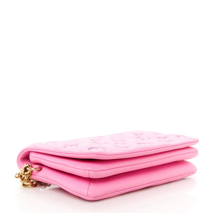 Louis Vuitton Lambskin Embossed Monogram Vuittamins Pochette Coussin Rose Violet 4 of 10