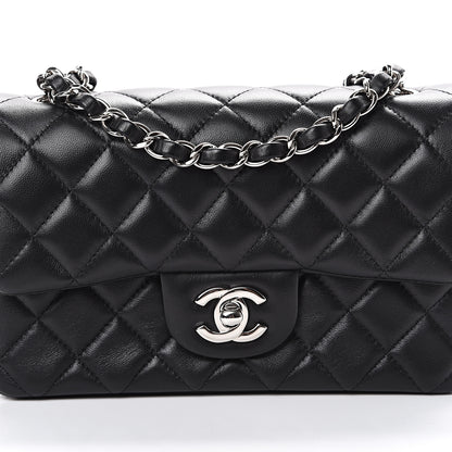 Chanel Lambskin Quilted Mini Rectangular Flap Black 8 of 12
