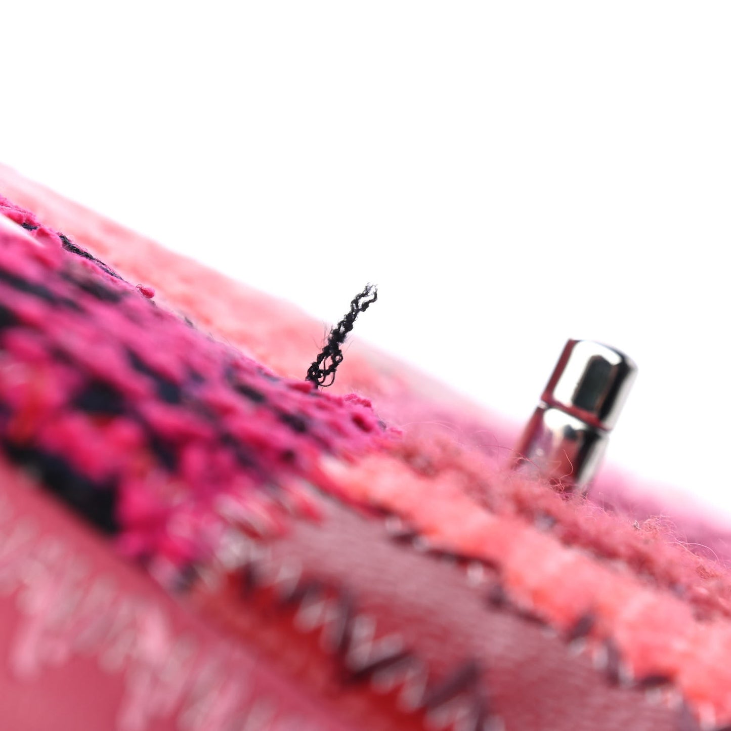 Tweed Patchwork Jumbo Single Flap Pink