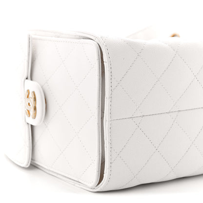 Chanel Caviar Quilted Small Chanel 25 Handbag White White 9 of 11