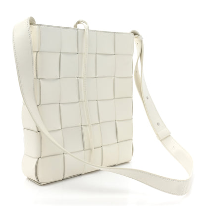 Bottega Veneta Lambskin Maxi Intrecciato Cassette Messenger Chalk 3 of 14