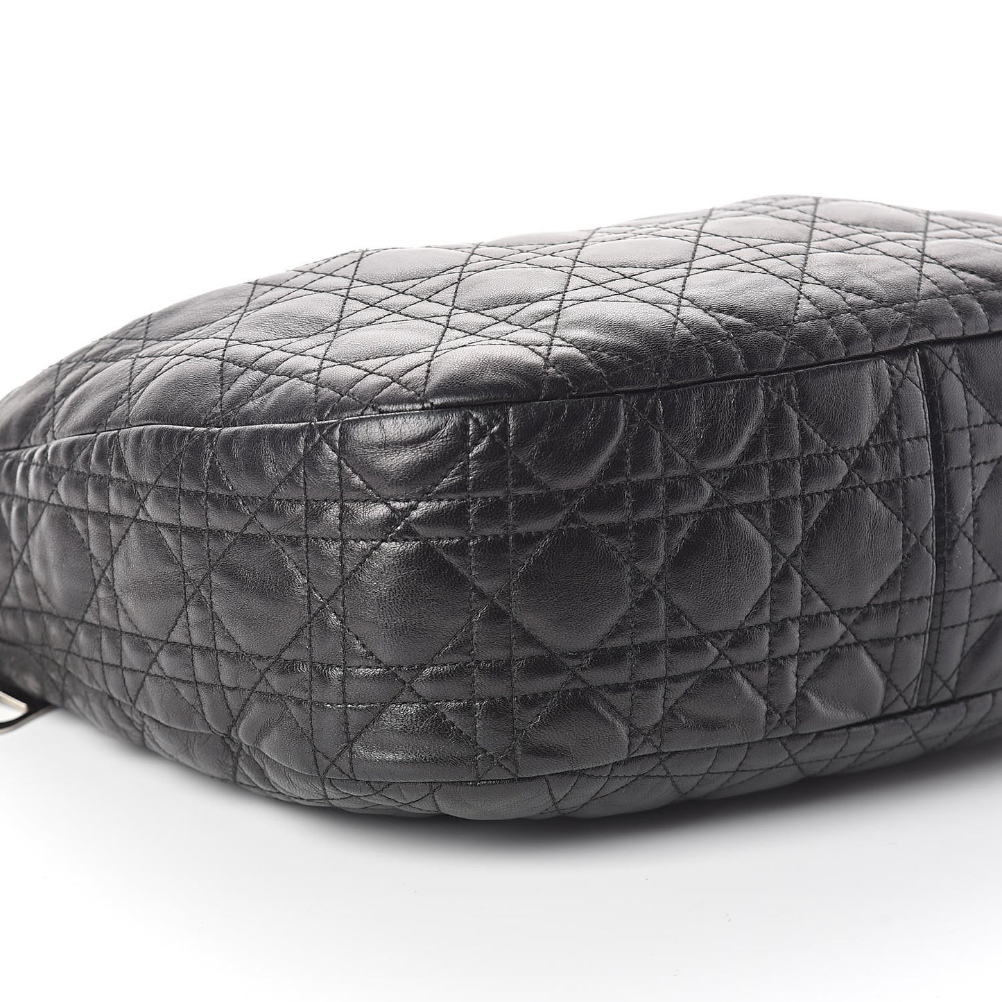 Lambskin Cannage Medium Dior Soft Hobo Black