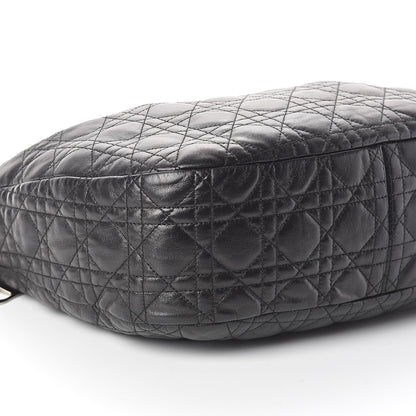Christian Dior Lambskin Cannage Medium Dior Soft Hobo Black 8 of 9