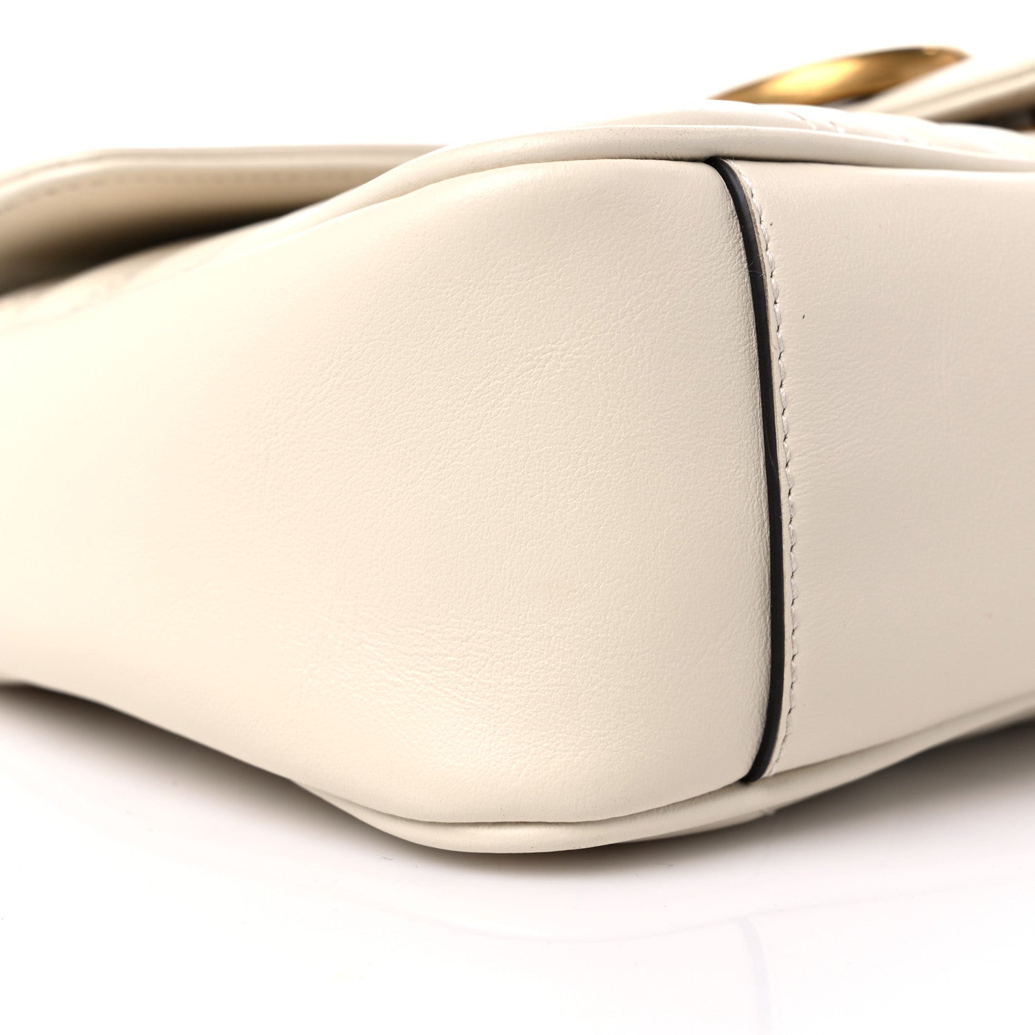 Gucci Calfskin Matelasse Small GG Marmont Shoulder Bag White 8 of 10