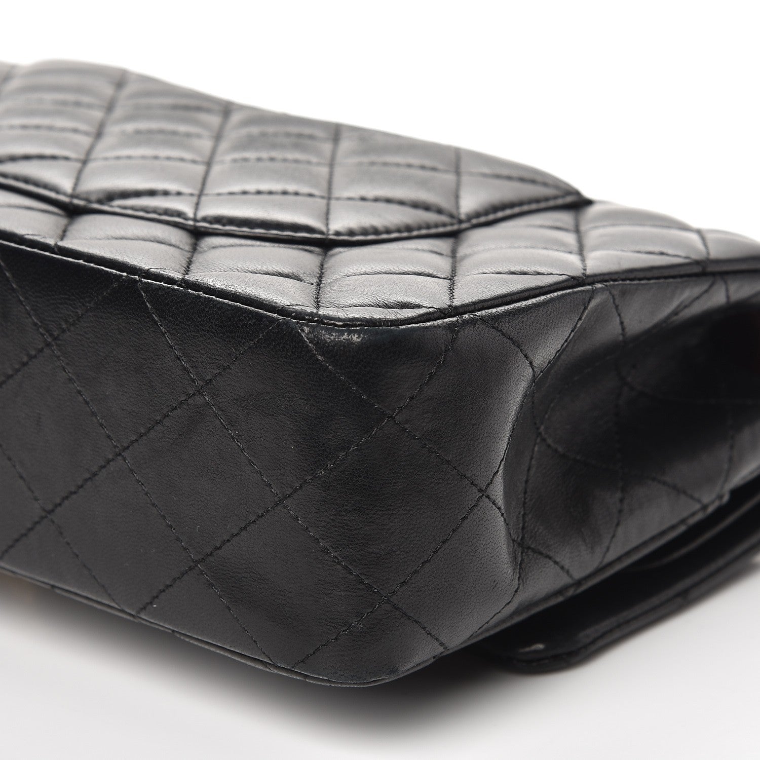 Chanel Lambskin Quilted Medium Double Flap Black 11 of 15