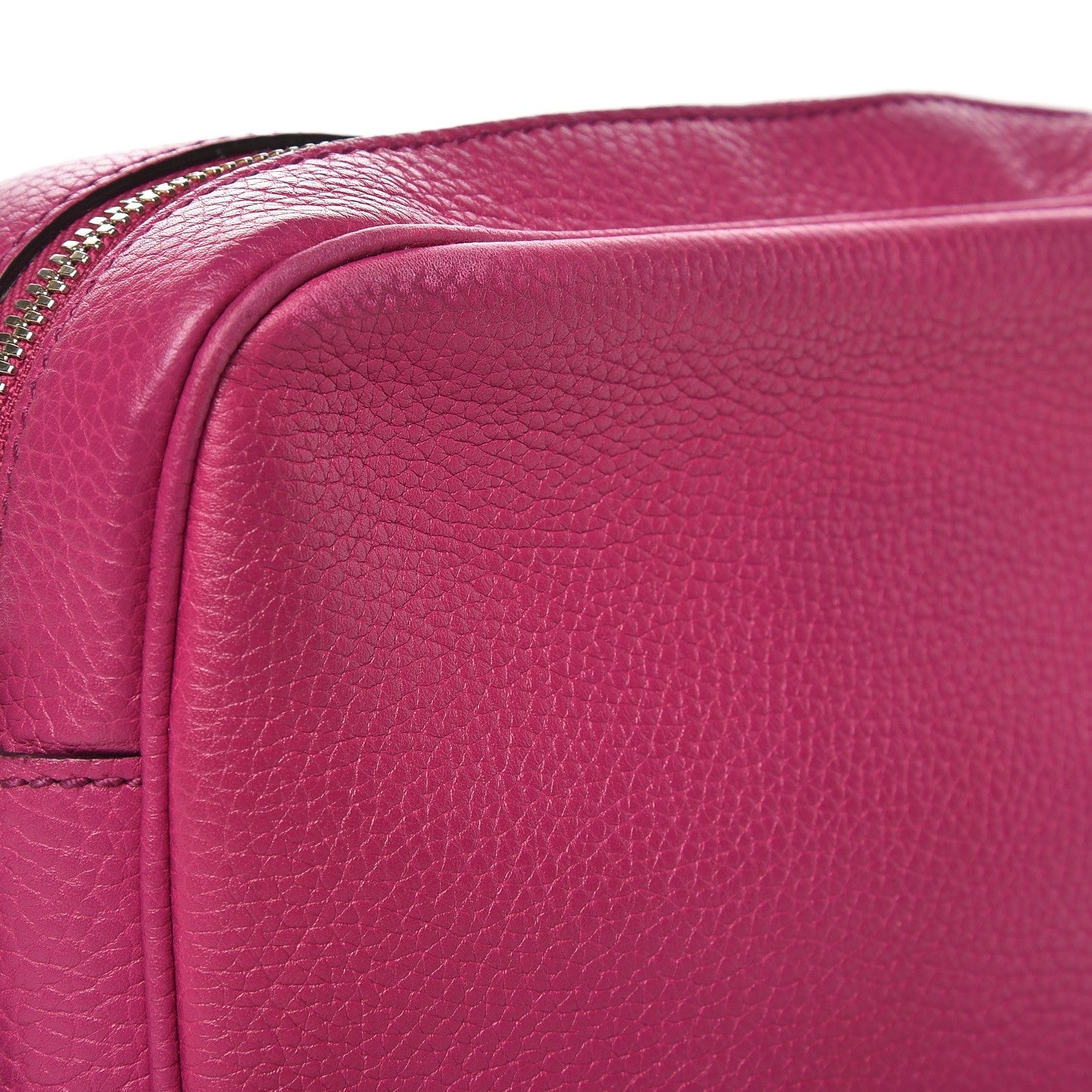 Gucci Pebbled Calfskin Small Soho Disco Bag Bright Bougainvillea 8 of 8