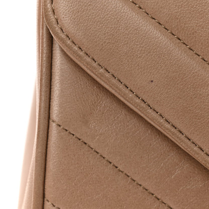 Chanel Lambskin Chevron Quilted Small Single Flap Beige 12 of 12