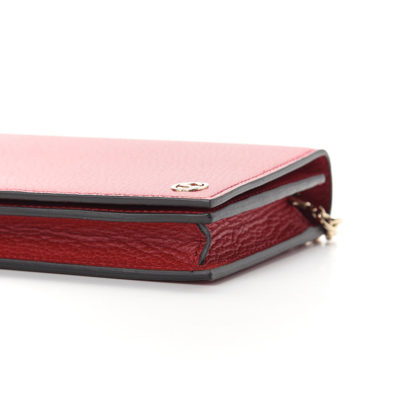 Dollar Calfskin Medium Betty Chain Wallet Tabasco