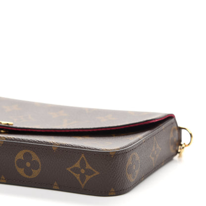 Louis Vuitton Monogram Pochette Felicie Chain Wallet Fuchsia 9 of 9