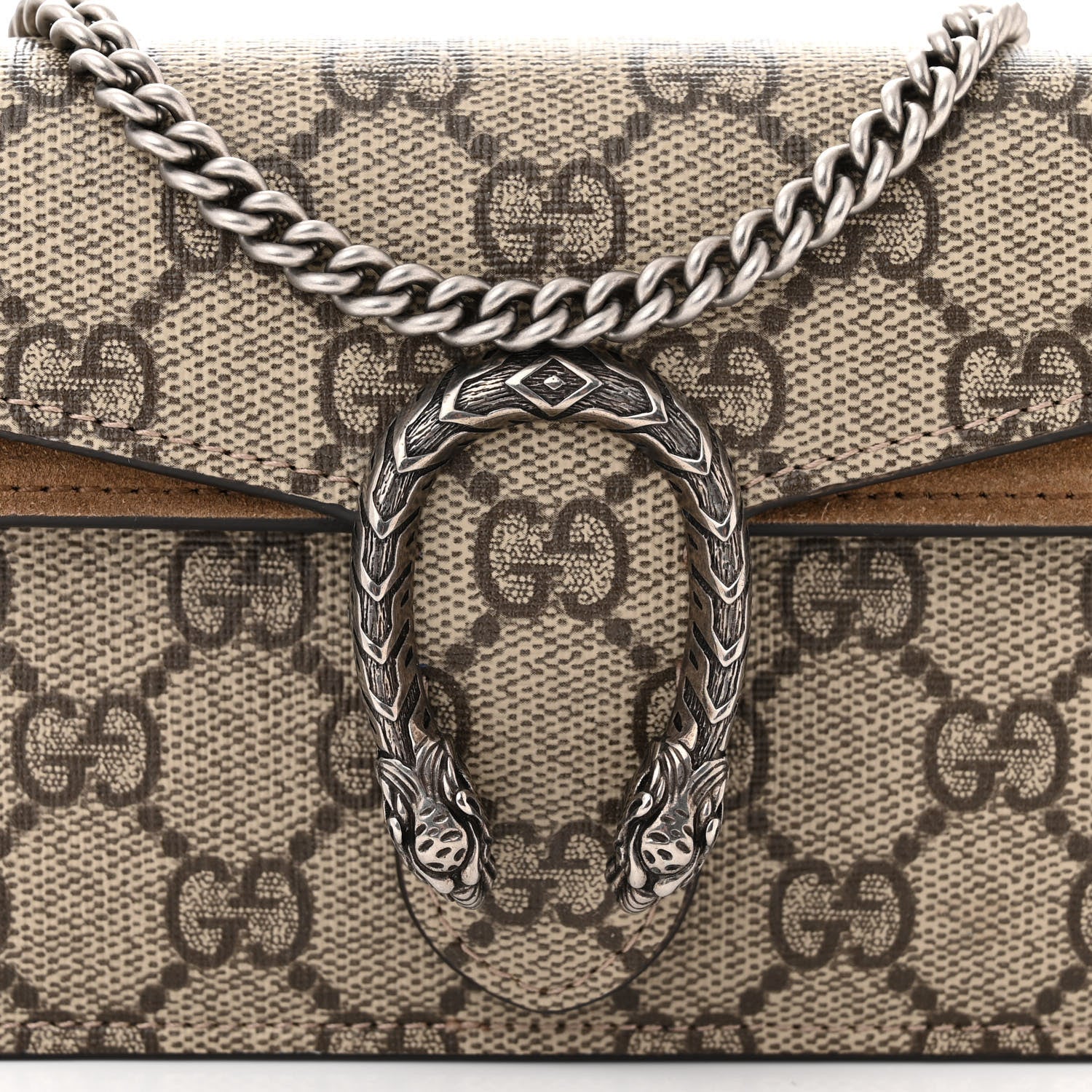 Gucci GG Supreme Monogram Super Mini Dionysus Shoulder Bag Taupe 8 of 12