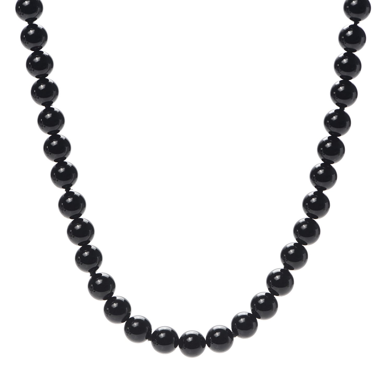 Sterling Silver Black Onyx Bead Toggle Necklace