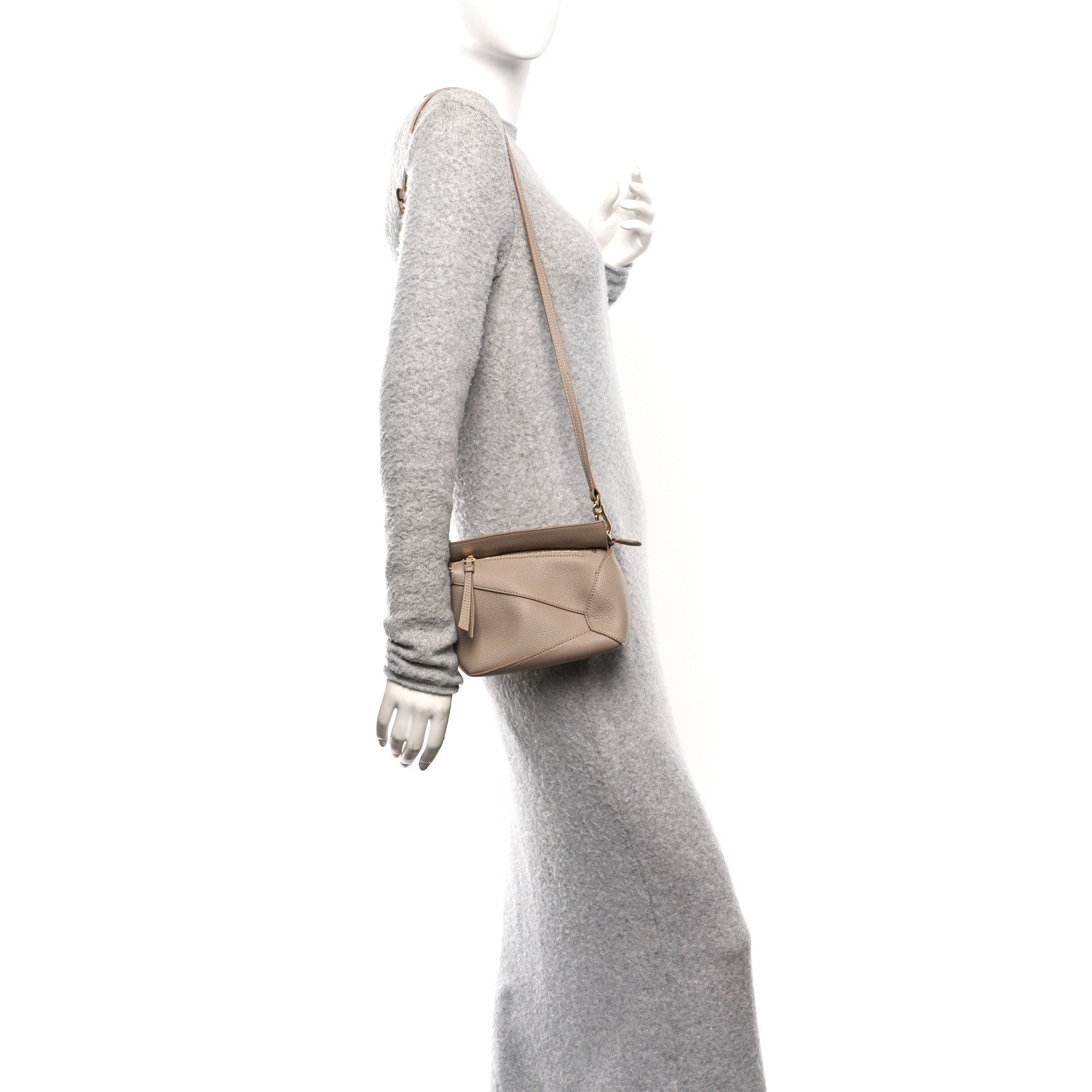 Loewe Soft Grained Calfskin Mini Puzzle Edge Bag Sand 2 of 9