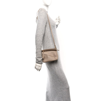 Loewe Soft Grained Calfskin Mini Puzzle Edge Bag Sand 2 of 9