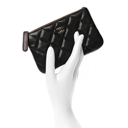 Chanel Caviar Quilted Small Cosmetic Case Black 2 of 8