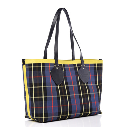 Burberry Vintage Check Medium The Giant Reversible Tote Racing Green Cobalt Blue 6 of 13