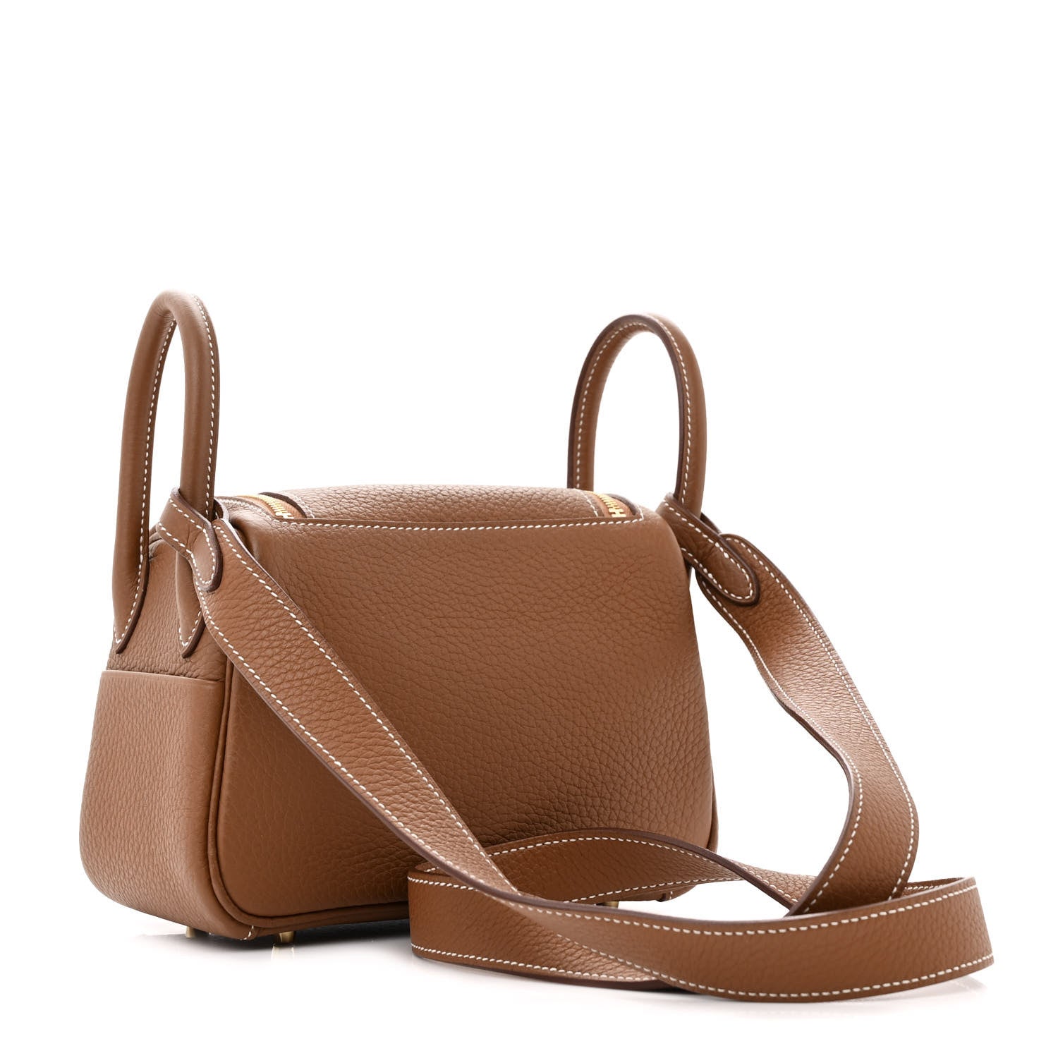 Hermes Taurillon Clemence Mini Lindy 20 Gold 3 of 12