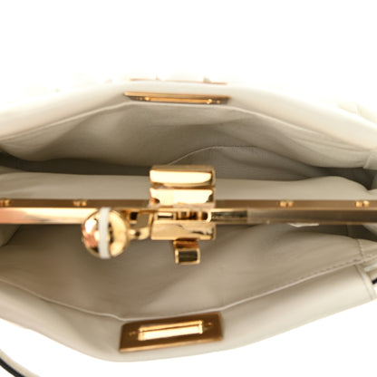 Fendi Shiny Nappa Small Peekaboo Click Bag White 4 of 11