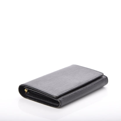 Louis Vuitton Epi Porte-Monnaie Billets Tresor Wallet Black 4 of 8