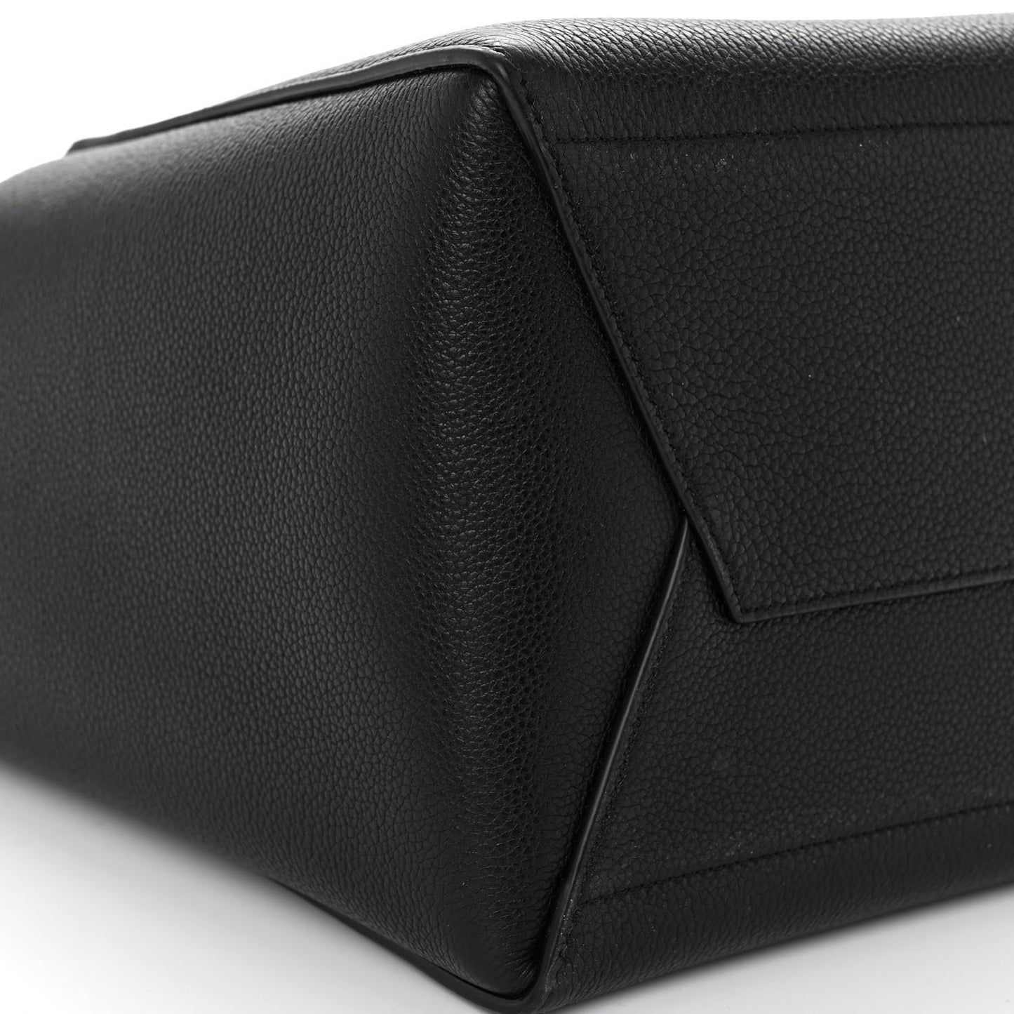 Soft Grained Calfskin Sangle Bucket Bag Black