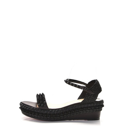 Christian Louboutin Calfskin Lata 60 Sandals 39 Black 1 of 9