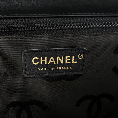 Chanel Calfskin Quilted Wild Stitch Large Top Handle Flap Black 7 of 14