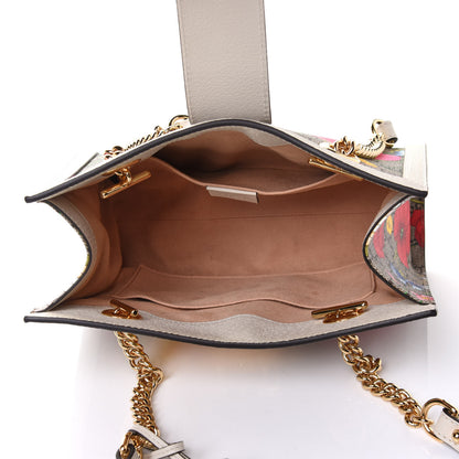 Gucci GG Supreme Monogram Flora Textured Calfskin Small Padlock Tote Beige Ebony Multicolor Mystic White 5 of 12