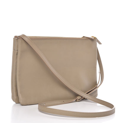 Celine Lambskin Large Trio Crossbody Bag Beige 3 of 11