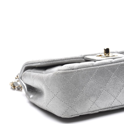 Chanel Iridescent Calfskin Quilted Mini Rectangular Flap Silver 7 of 9