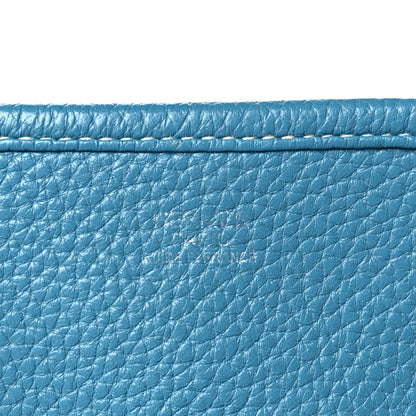 Hermes Taurillon Clemence Evelyne III GM Blue Jean 5 of 12
