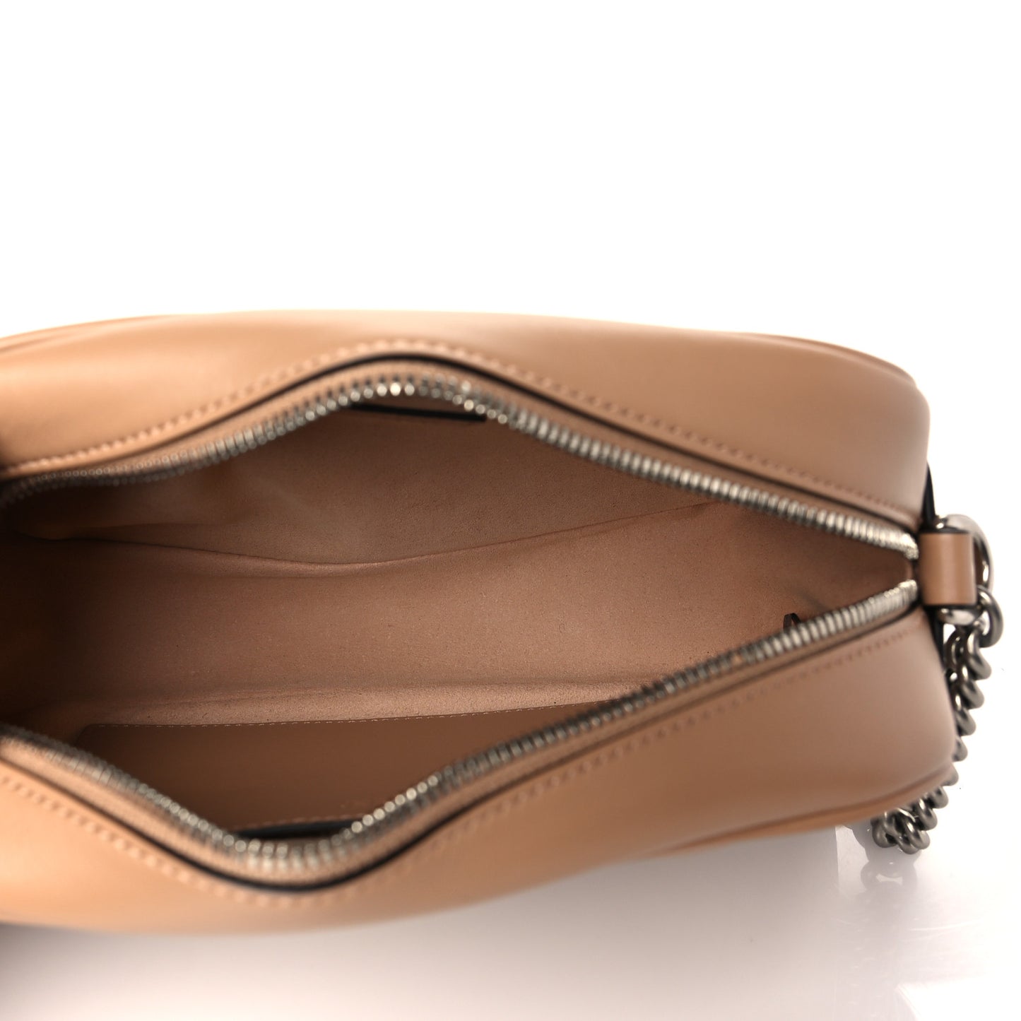 Calfskin Matelasse Aria Small GG Marmont Chain Shoulder Bag Camelia